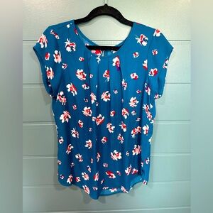 Blue Floral Blouse